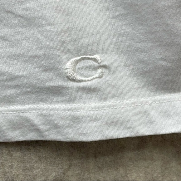 Coach Pure Cotton Logo Embroidered Tshirt Large - Picture 5 of 8